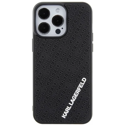Karl Lagerfeld Multi Logo 3D silikoninis dėklas iPhone 15 Pro Max, juodas image 3