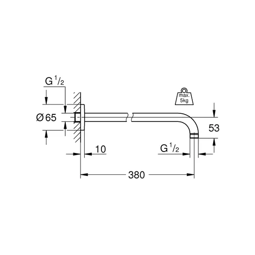 Grohe 28361000 Dušo galvos laikiklis image 2