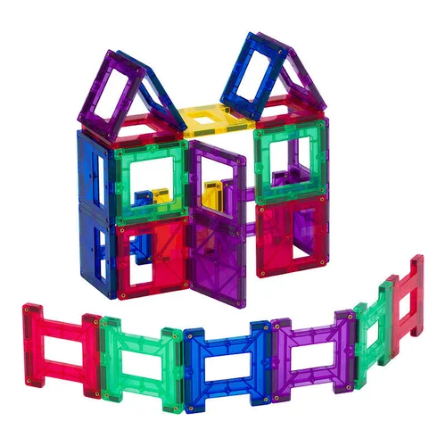 Playmags 162 magnetinių plytelių rinkinys, 24 vnt. image 3