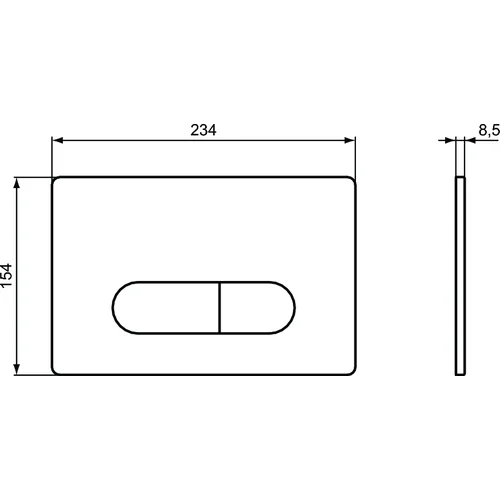 Ideal Standard Oleas M1 dvigubas mygtukas, balta image 3