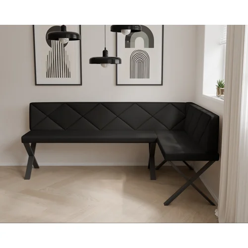 VERO X virtuvinis kampas 128 × 168 cm, dešinysis, juodas image 3