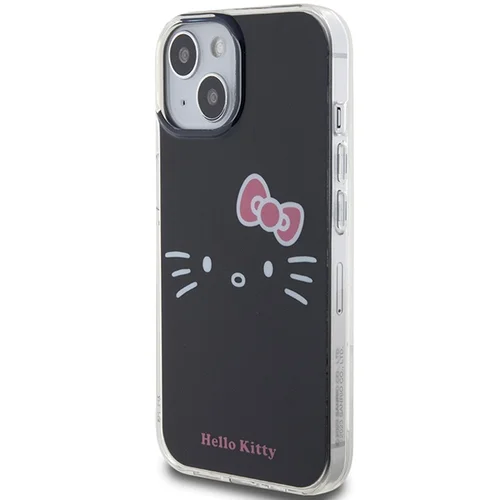Hello Kitty IML katės veido dėklas iPhone 15, juodas image 2