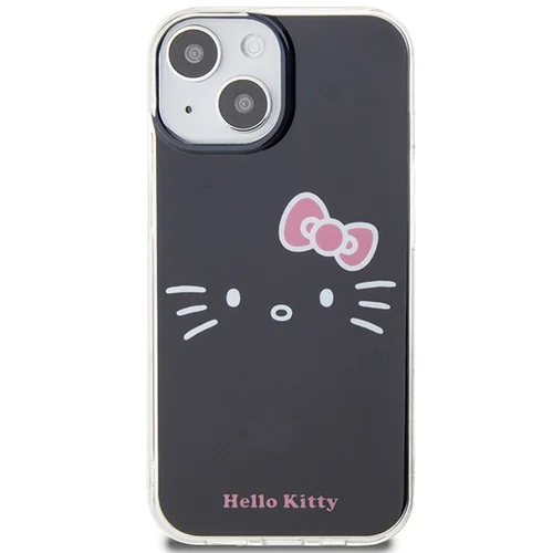 Hello Kitty IML katės veido dėklas iPhone 15, juodas image 3