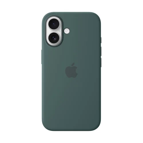 Apple MYY83ZM/A iPhone 16 Silicone Case with MagSafe, Lake Green image 1