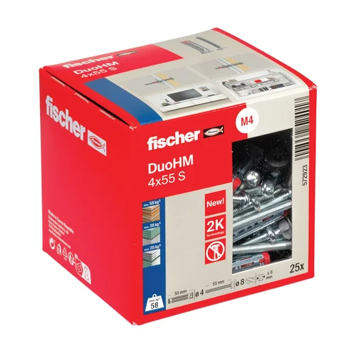 Fischer DuoHM 4x55 S PH TX Tuščiavidurių konstrukcijų kaištis image 2
