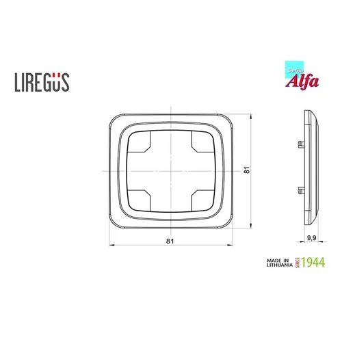 LIREGUS ALFA vienvietis rėmelis, Balta image 2