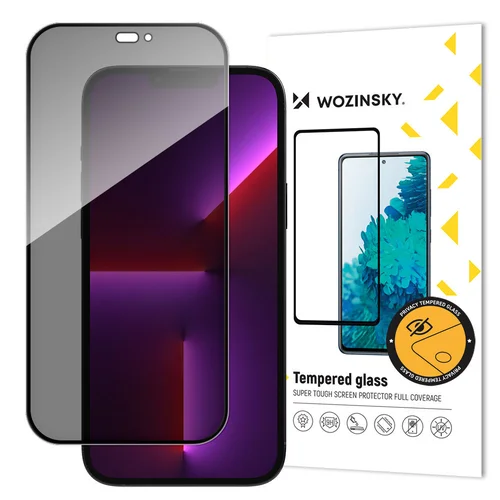 Wozinsky Anti Spy stiklas iPhone 15 Pro Max, juodas image 1