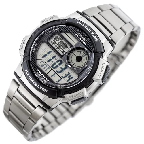 Casio AE-1000WD-1A vyriškas laikrodis, sidabrinis image 2