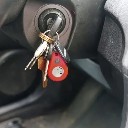 ETI ThermoDrop žalias raktų pakabuko termometras image 3