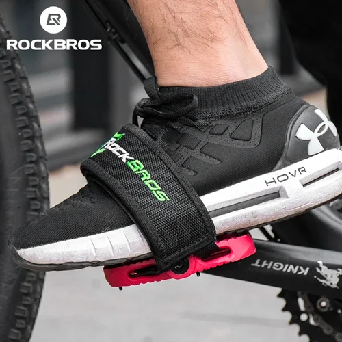 Rockbros GZT1001BK pedalų diržai, 2 vnt., juodi image 3