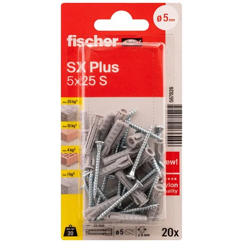 FISCHER kaiščiai su varžtais SX Plus S 5x25 mm image 1