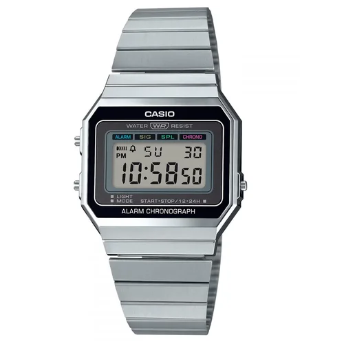 Casio A700W-1ADF unisex skaitmeninis laikrodis, sidabrinis image 1