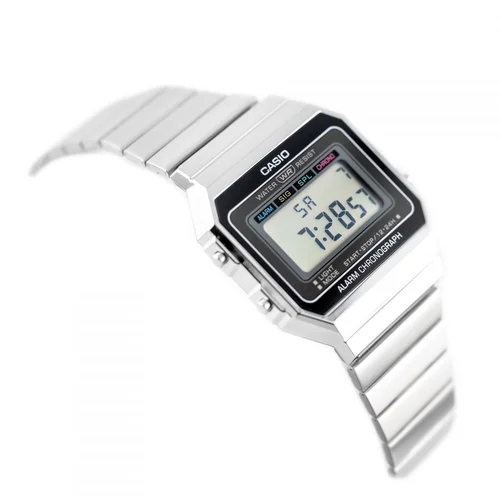 Casio A700W-1ADF unisex skaitmeninis laikrodis, sidabrinis image 3