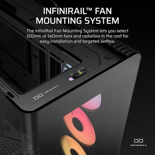 Corsair 4500X RS-R ARGB grūdinto stiklo Midi Tower korpusas, juodas image 2