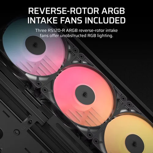 Corsair 4500X RS-R ARGB grūdinto stiklo Midi Tower korpusas, juodas image 3