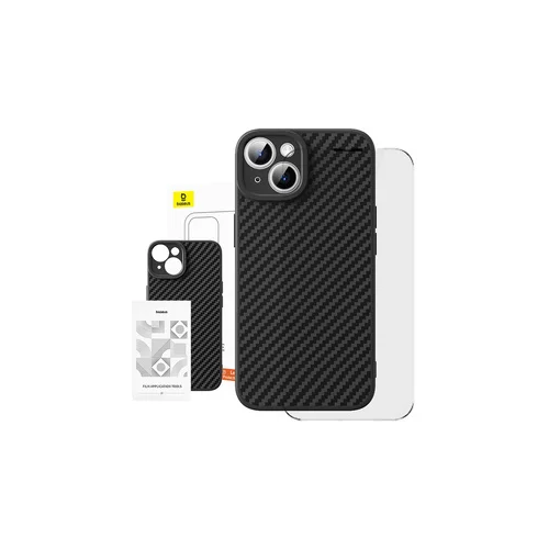 Baseus sintetinio pluošto dėklas iPhone 15 Plus su stiklu image 1