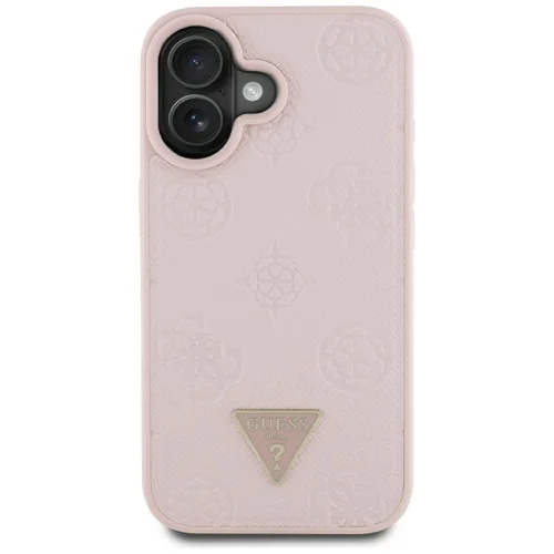 Guess Grained Hot Stamp Peony MagSafe dėklas iPhone 16, rožinis image 3