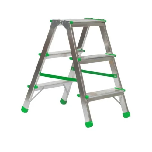 EUROSTYL aliuminės kopėčios dvipusės, 3 pakopos, 56–62 cm, 120 kg image 1