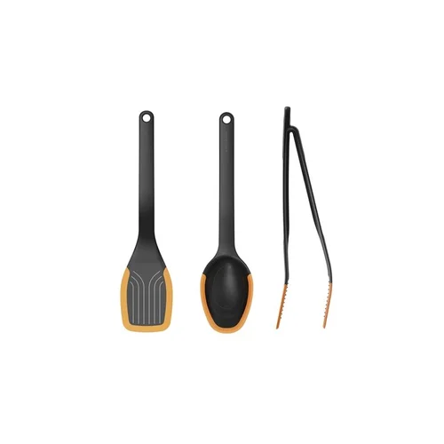 Fiskars Virtuvės reikmenų rinkinys FF, juoda/oranžinė, 3 vnt. image 1