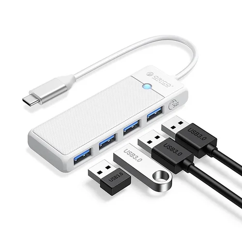 Orico PAPW4A-C3 4 prievadų USB šakotuvas, baltas, 0,5 m image 1