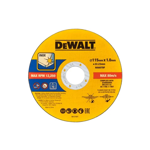 DeWALT 115 mm Pjovimo diskeliai x50 vnt. image 1