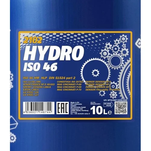 Hidraulinis tepalas Mannol ISO 46, 10 l image 2