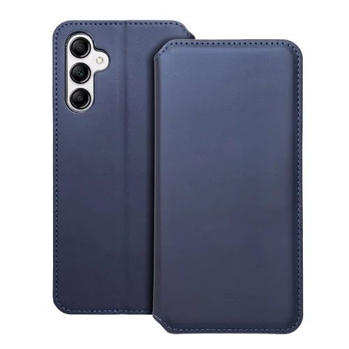 DUAL POCKET knygų dėklas Samsung A14 tamsiai mėlynas image 1