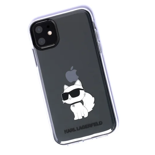 Karl Lagerfeld Ikonik Choupette dėklas iPhone 11/XR, skaidrus image 3