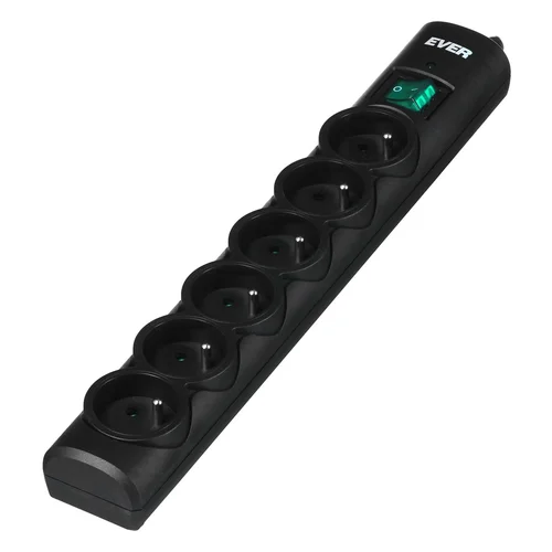 Ever OPTIMA T/LZ08-OPT015/0000, 1,5 m, 6 UTE, 10 A, juoda image 1