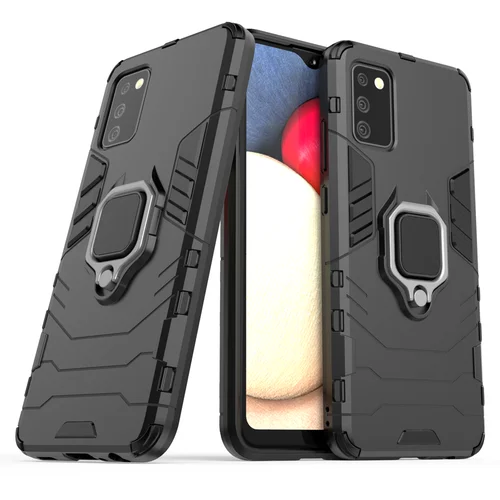 Ring Armor dėklas Samsung Galaxy A03s, juodas image 1