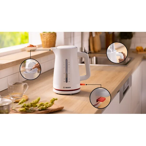 Bosch TWK3M121 MyMoment 1,7 l 2400 W virdulys, baltas image 2