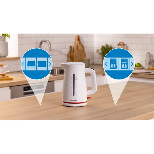 Bosch TWK3M121 MyMoment 1,7 l 2400 W virdulys, baltas image 3