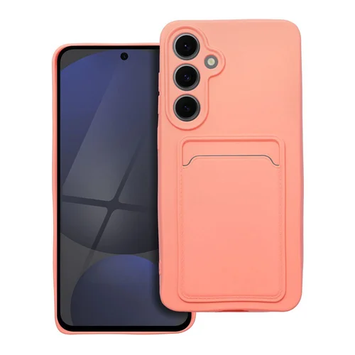 KARDŲ silikoninis dėklas Samsung S24 FE, rožinis image 1