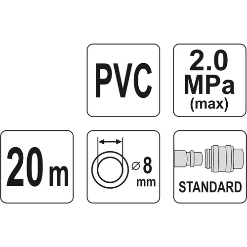 YATO YT-24221 pneumatinė žarna 8 mm × 20 m image 3