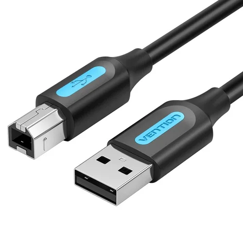 Vention COQBJ USB 2.0 A–USB-B kabelis, 5 m, juodas image 1