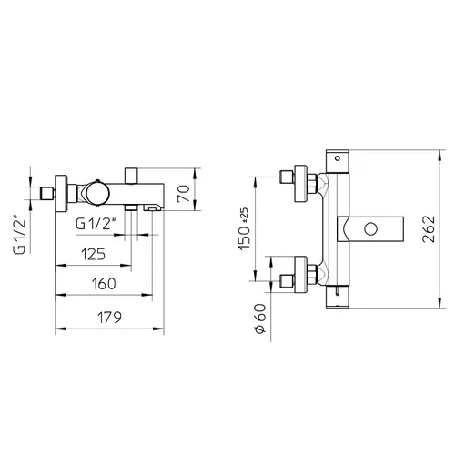 Palazzani DIGIT 3 Termostatinis maišytuvas, Chromas blizgus image 2