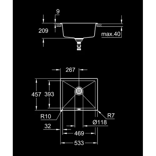 Grohe K700U virtuvės plautuvė, 31654AP0 image 3