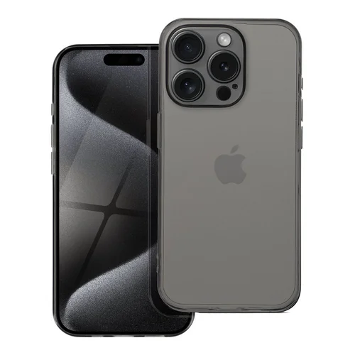 PREMIUM 1,5 mm dėklas iPhone 12 Pro Max, skaidrus juodas image 1