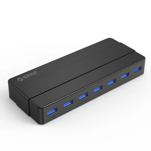 Orico H7928-U3-V1 7 prievadų USB-A 3.0 šakotuvas, juodas image 1
