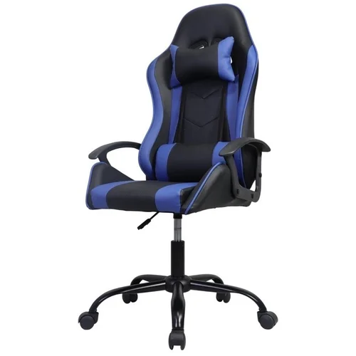 Happygame 6911 kėdė, 59 x 47 x 116-126 cm, mėlyna/juoda image 1
