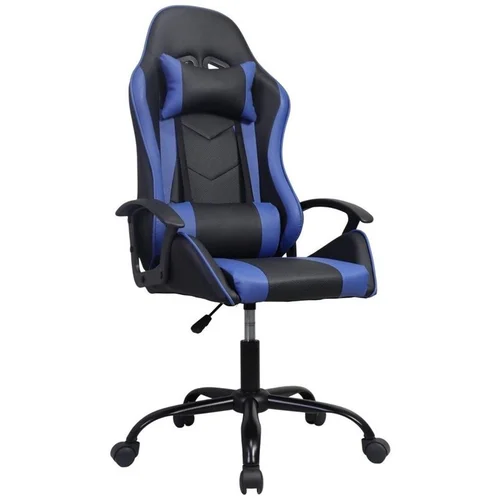 Happygame 6911 kėdė, 59 x 47 x 116-126 cm, mėlyna/juoda image 2