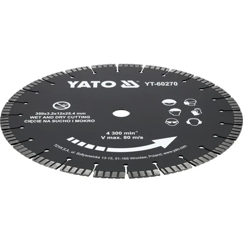 YATO YT-60270 deimantinis pjovimo diskas, 350 mm image 1