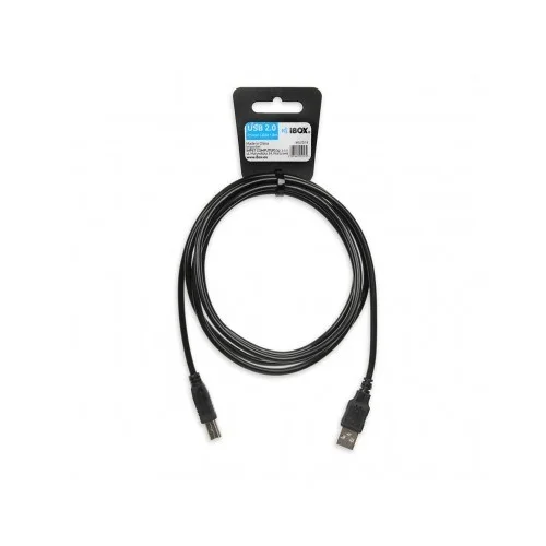 iBox IKU2D USB laidas 1,8 m USB A–USB B, juodas image 2