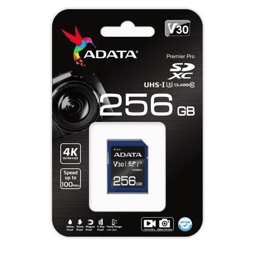 ADATA ASDX256GUI3V30S-R 256 GB SDXC atminties kortelė image 2