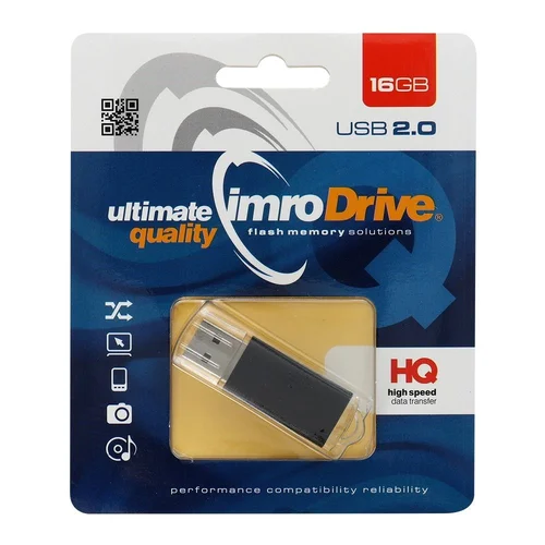 IMRO USB atmintinė 16 GB USB 2.0, juoda image 1