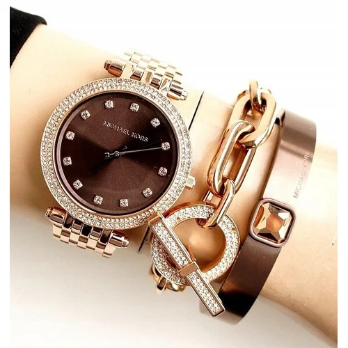 Michael Kors Darci MK3217 moteriškas laikrodis, rožinio aukso spalvos image 3