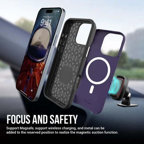 Dėklas Perfectionists Triangle Mag Case Apple iPhone 17 Pro Max Violetinis image 3