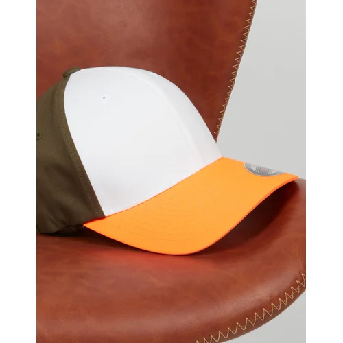 Flexfit 6277TT kepuraitė su snapeliu, S/M, Neonorange/White/Olive image 2