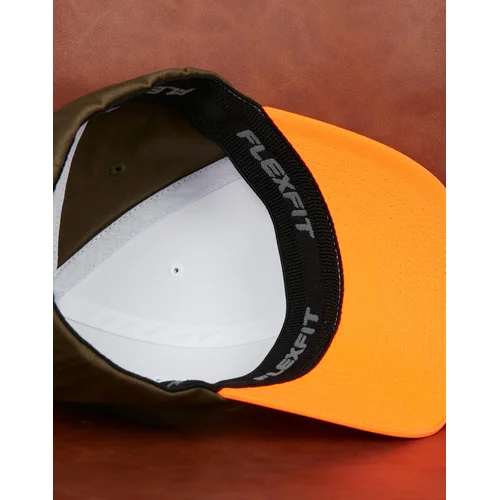 Flexfit 6277TT kepuraitė su snapeliu, S/M, Neonorange/White/Olive image 3