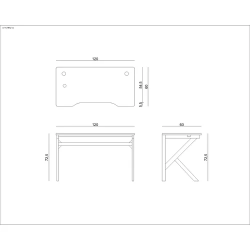 Unique Dynamiq V2 CN-1909 Žaidimų stalas 120×60 cm image 2